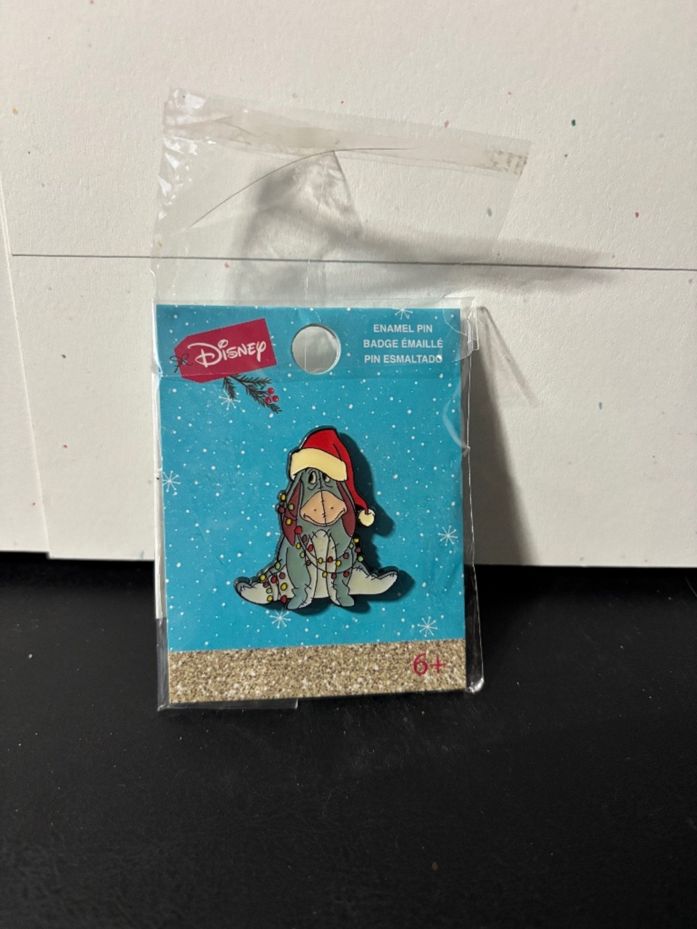 Eeyore with Christmas lights Disney Pin